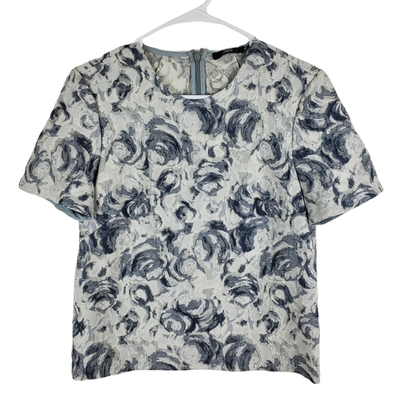 Markus Lupfer Tops - Markus Lupfer Floral Brocade Tee Blouse Top Shirt